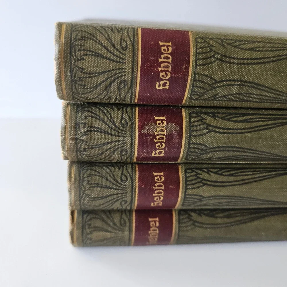 1800s Hebbels Works by Dr. Karl Zeib Volumes 1-4 Meyers Classic Bibliograph Book